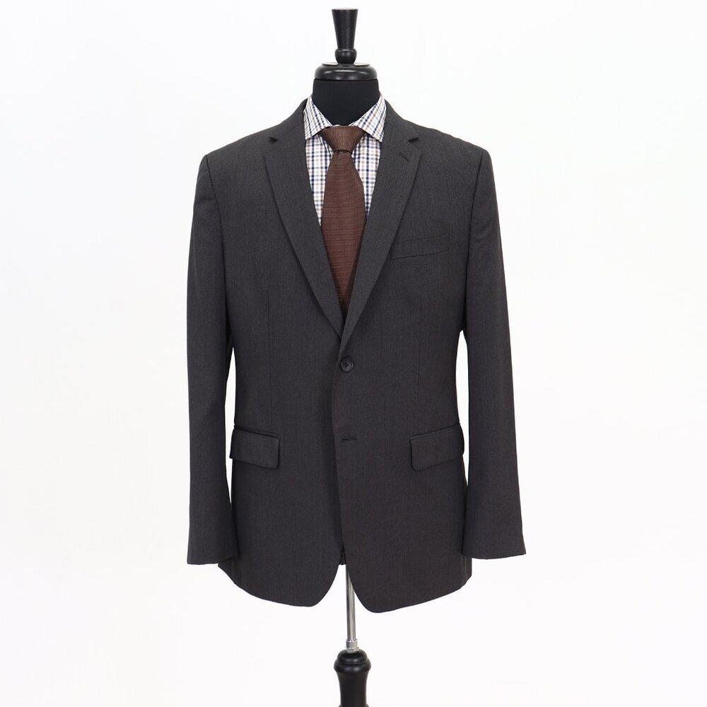 Banana Republic 44R Gray Solid 2-Button Sport Coat Blazer Jacket G356